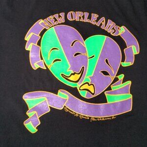 Vintage New Orleans Mardi Gras Mask Shirt XL Originals by Dana Louisiana USA